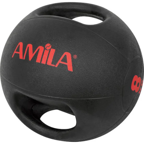 AMILA Μπάλα Medicine 26cm , 8kg σε Μαύρο Χρώμα