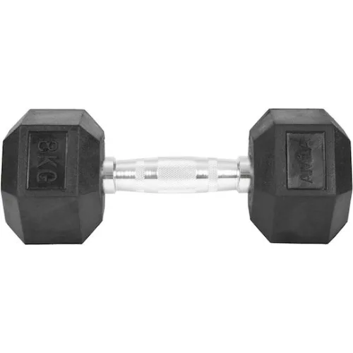 AMILA Βαράκι Εξάγωνο Λαστιχένιο 1 x 8.0kg