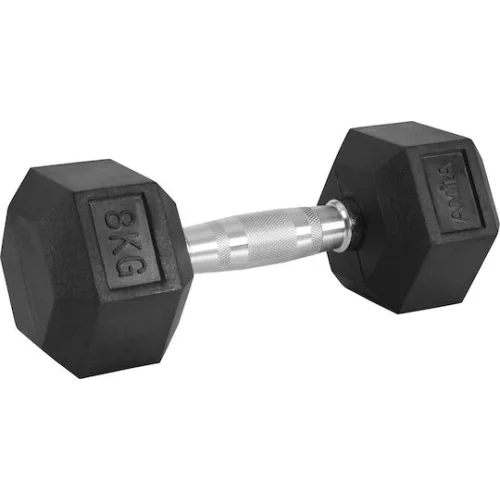 AMILA Βαράκι Εξάγωνο Λαστιχένιο 1 x 8.0kg