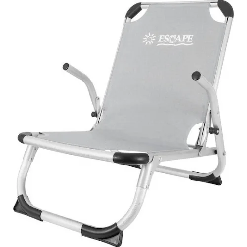 Escape Καρεκλάκι Παραλίας Αλουμινίου με Ψηλή Πλάτη Λευκό
