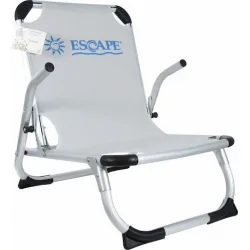 Escape Καρεκλάκι Παραλίας Αλουμινίου με Ψηλή Πλάτη Λευκό