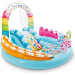 Intex Candyfun Play Center Παιδική Στρογγυλή Πισίνα PVC Φουσκωτή 170x122εκ. Τιρκουάζ