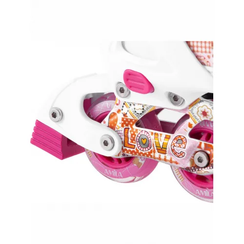AMILA Inline Αυξομειούμενα Rollers Ροζ Παιδικά