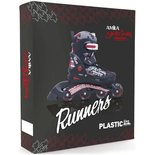 AMILA Inline Αυξομειούμενα Rollers Μαύρα Παιδικά