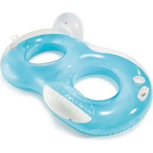 Intex Φουσκωτό Στρώμα Θαλάσσης 2 Ατόμων με Χειρολαβές Τιρκουάζ 198εκ.