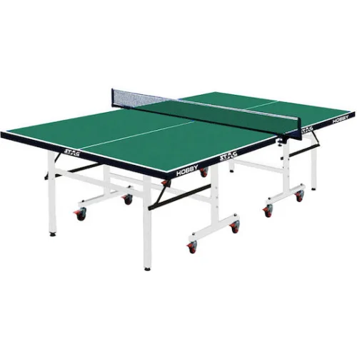 Stag School Πτυσσόμενo Τραπέζι Ping Pong Εσωτερικού Χώρου Πράσινο