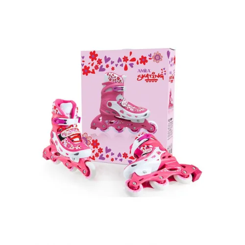 AMILA Inline Αυξομειούμενα Rollers Ροζ Παιδικά