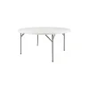 Πλαστικό Τραπέζι Catering Εξωτερικού Χώρου Πτυσσόμενο με Μεταλλικό Σκελετό 15524 Λευκό 152x152x76εκ.