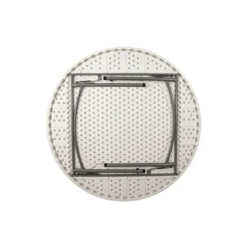 Πλαστικό Τραπέζι Catering Εξωτερικού Χώρου Πτυσσόμενο με Μεταλλικό Σκελετό 15524 Λευκό 152x152x76εκ.