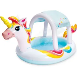 Intex Unicorn Spray Παιδική Στρογγυλή Πισίνα Φουσκωτή 254x109εκ. Λευκή Intex Unicorn Spray Παιδική Στρογγυλή Πισίνα Φουσκωτή 254x109εκ. Λευκή