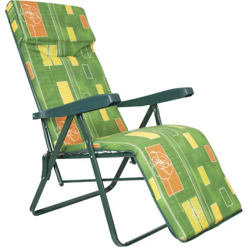 Escape Ξαπλώστρα-Πολυθρόνα Παραλίας με Ανάκλιση 6 Θέσεων Πράσινη 59x42x105εκ.