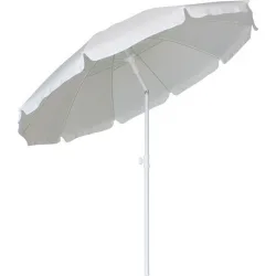 Escape Σπαστή Ομπρέλα Θαλάσσης Διαμέτρου 2m με Αεραγωγό Λευκή