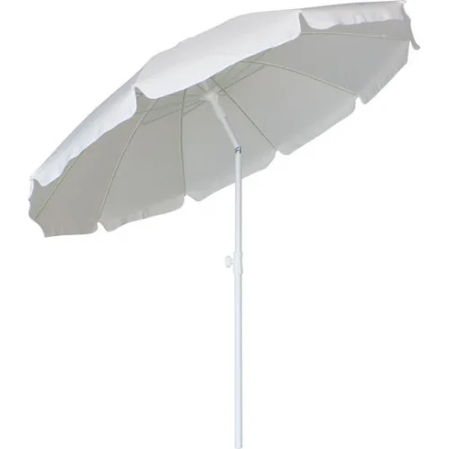 Escape Σπαστή Ομπρέλα Θαλάσσης Διαμέτρου 2m με Αεραγωγό Λευκή