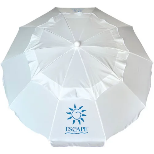 Escape Σπαστή Ομπρέλα Θαλάσσης Διαμέτρου 2m με Αεραγωγό Λευκή