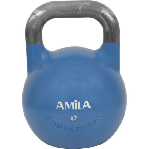 AMILA Kettlebell Βινυλίου 12kg Μπλε