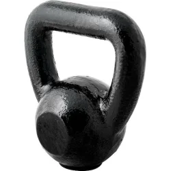 Kettlebell Cast Iron Rubber Base 16 kg - Μαύρο