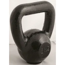 Kettlebell Cast Iron Rubber Base 16 kg - Μαύρο