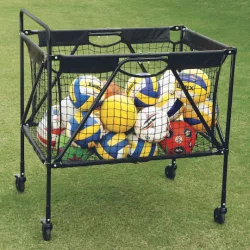 AMILA Καλάθι Μεταφοράς Μπαλών σε Μαύρο Χρώμα