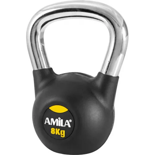 AMILA Kettlebell από Λάστιχο 8kg Μαύρο
