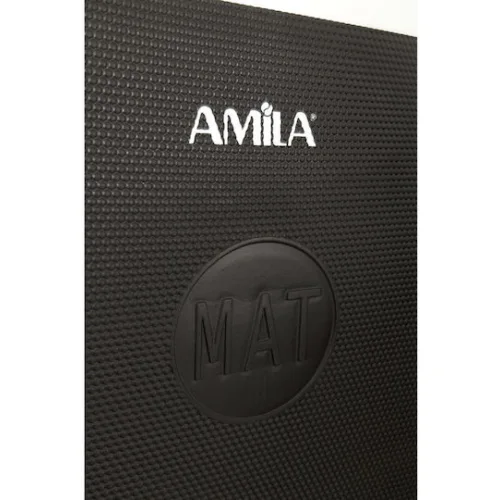 AMILA Στρώμα Γυμναστικής Yoga/Pilates Μαύρο (139x60x1.5cm)
