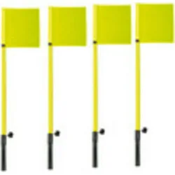 AMILA Σημαιάκια Corner Ποδοσφαίρου Σετ 4τμχ Κίτρινα