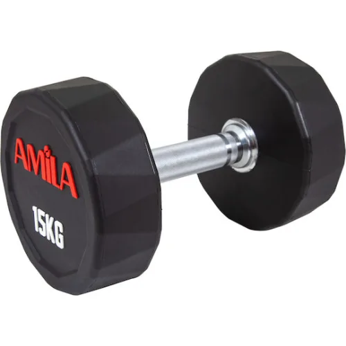 AMILA Polygon PU Series Βαράκι Λαστιχένιο 1 x 15kg