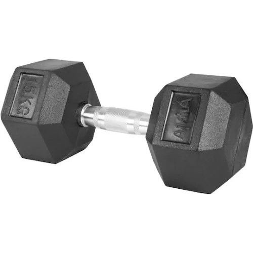 AMILA Βαράκι Εξάγωνο Λαστιχένιο 1 x 15kg