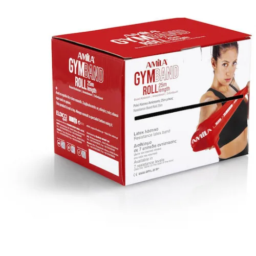 AMILA Ελαστικός Ιμάντας Γυμναστικής Πολύ Μαλακός Κίτρινος 25m