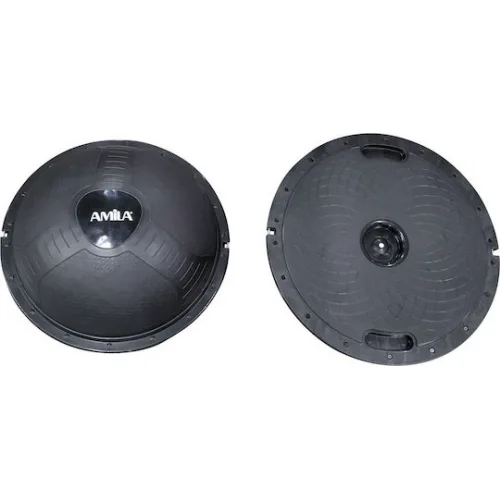 AMILA Μπάλα Ισορροπίας Μαύρη 60x60x23cm με Διάμετρο 60cm