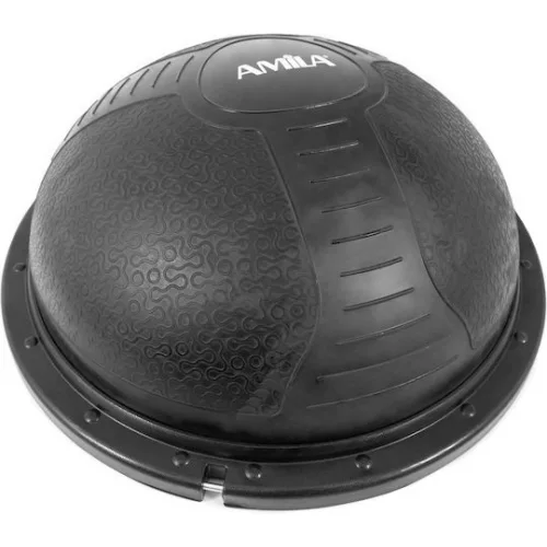 AMILA Μπάλα Ισορροπίας Μαύρη 60x60x23cm με Διάμετρο 60cm