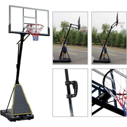 AMILA Deluxe Μπασκέτα με Βάση και Ρυθμιζόμενο Ύψος 230-307εκ.