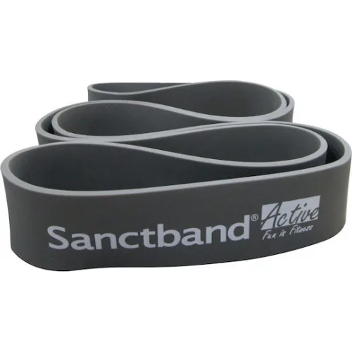 Sanctband Active Super Λάστιχο Γυμναστικής Loop Πολύ Σκληρό Γκρι Πολύ Σκληρό+ 1.04m