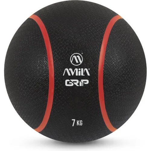 AMILA Μπάλα Medicine 19cm , 7kg σε Μαύρο Χρώμα