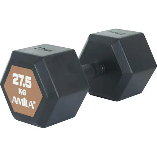 AMILA Βαράκι Εξάγωνο Λαστιχένιο 1 x 27.5kg