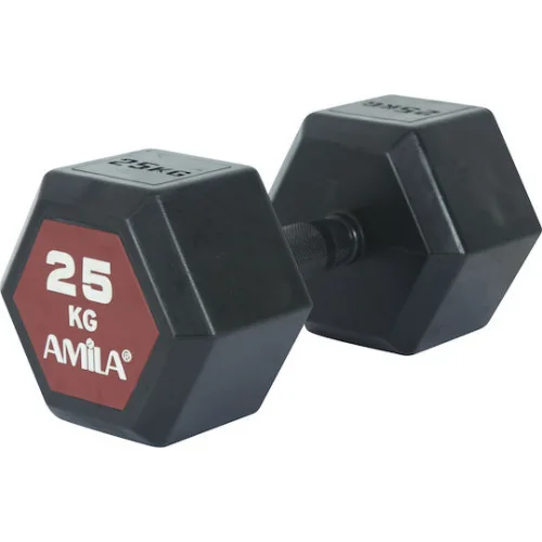 AMILA Βαράκι Εξάγωνο Λαστιχένιο 1 x 25kg
