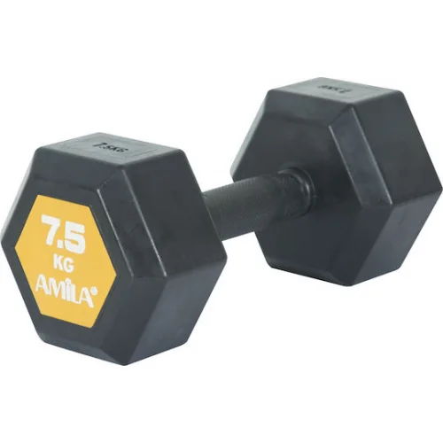 AMILA Βαράκι Εξάγωνο Λαστιχένιο 1 x 7.5kg