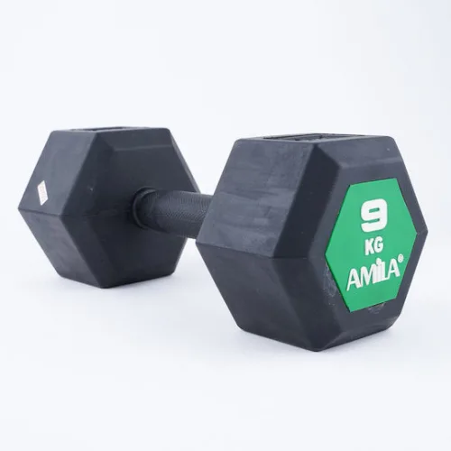 AMILA Βαράκι Εξάγωνο Λαστιχένιο 1 x 9kg