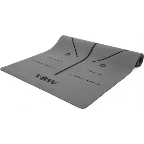 AMILA Στρώμα Γυμναστικής Yoga/Pilates Γκρι (183x65x0.4cm)