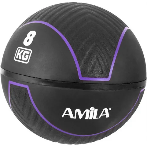 AMILA Μπάλα Medicine 25.5cm , 8kg σε Μαύρο Χρώμα