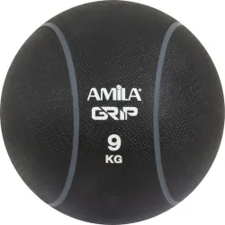 AMILA Μπάλα Medicine 19cm , 9kg σε Μαύρο Χρώμα