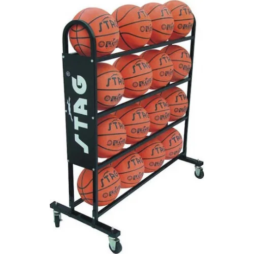 Stag Τρόλεϋ Μεταφοράς Μπαλών σε Μαύρο Χρώμα