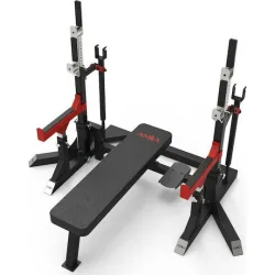 AMILA Οριζόντιος Πάγκος Γυμναστικής Γενικής Χρήσης με Ορθοστάτες