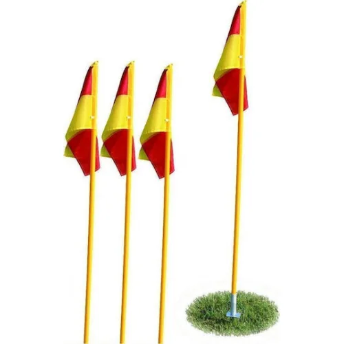 AMILA Σημαιάκια Corner Ποδοσφαίρου Σετ 4τμχ Πολύχρωμα