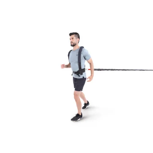 AMILA Λάστιχο Γυμναστικής Σωληνωτό Μέτριο Γκρι Αντίστασης Μέσης με Τιράντες 2.5m