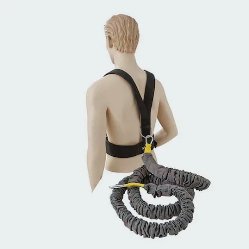 AMILA Λάστιχο Γυμναστικής Σωληνωτό Μέτριο Γκρι Αντίστασης Μέσης με Τιράντες 2.5m