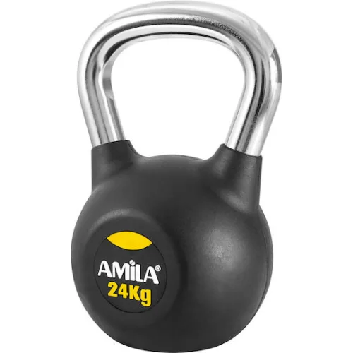 AMILA Kettlebell από Λάστιχο 24kg Ασημί