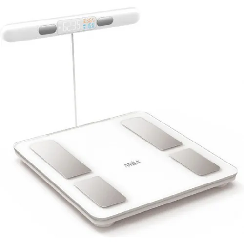 AMILA Fitbody 10 Pro Smart Ζυγαριά 180kg με Λιπομετρητή & Bluetooth Λευκή