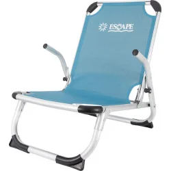 Escape Καρεκλάκι Παραλίας Αλουμινίου με Ψηλή Πλάτη Μπλε 53x68x68εκ.