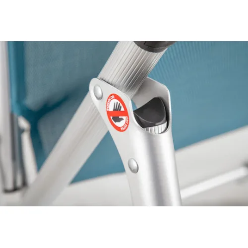 Escape Καρεκλάκι Παραλίας Αλουμινίου με Ψηλή Πλάτη Μπλε 53x68x68εκ.