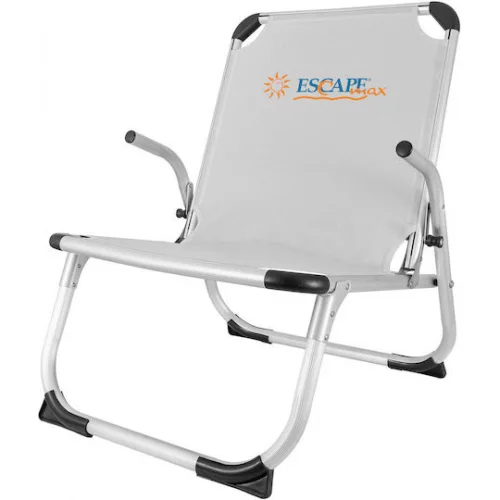 Escape Max Καρεκλάκι Παραλίας με Ψηλή Πλάτη Λευκό 62x70x75εκ.